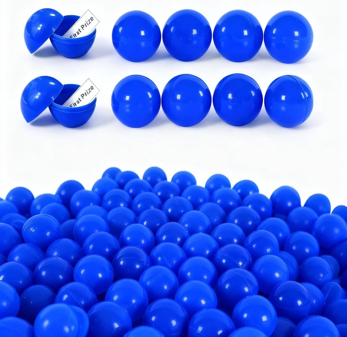 Set van 55 Plastic Loterijconen 3 cm voor het Vullen van Kleurrijke Bingo Capsules voor Feestjes, Kerstvieringen en Bedrijfsevenementen