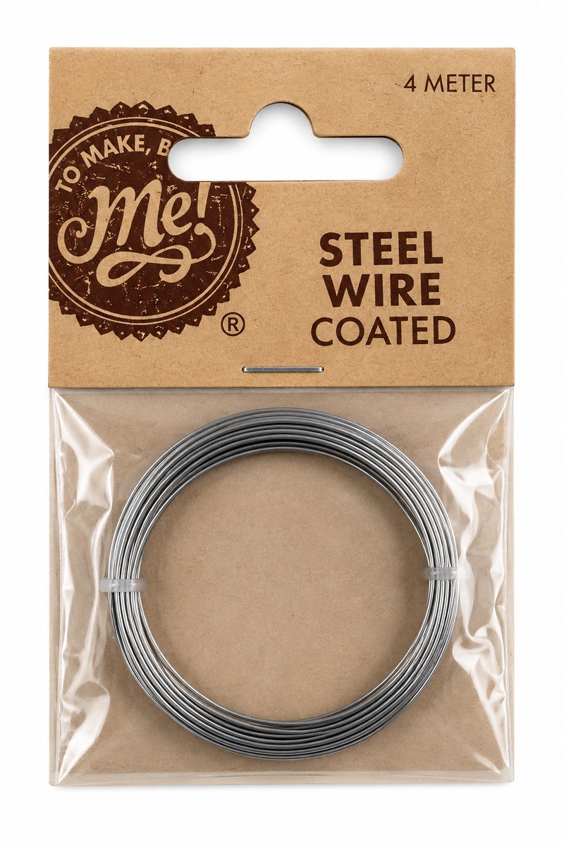 Sieradendraad Staaldraad – 4 Meter – 0,5 mm – Gecoat Draad – Voor Sieraden Maken, Kralen, Armbanden & Kettingen
