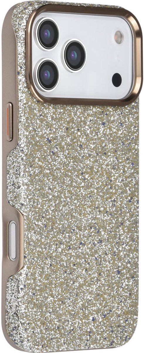 TUNIQ telefoonhoesje voor Apple iPhone 17 Pro Max - Glitter MagSafe TPU+PC - Zilver