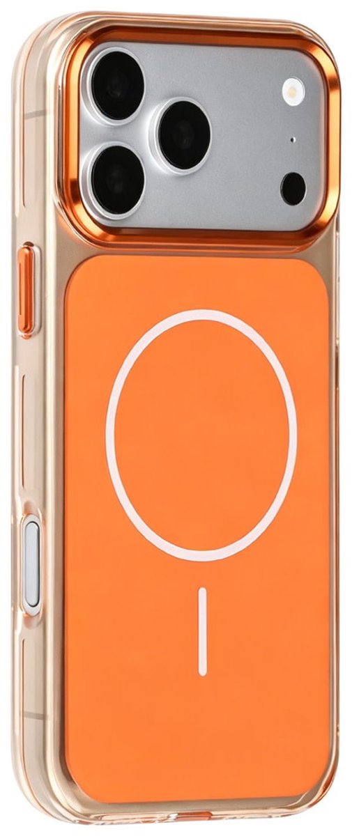 TUNIQ telefoonhoesje voor Apple iPhone 17 Pro Max - magSafe glossy pc - Oranje