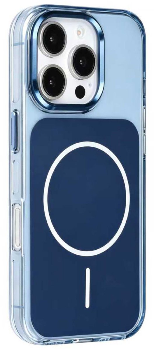 TUNIQ Backcover hoesje voor Apple iPhone 16 Pro - MagSafe glossy PC - blauw