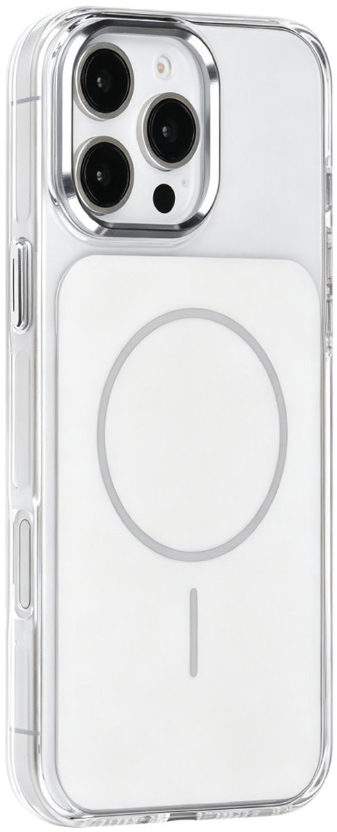 TUNIQ Backcover hoesje voor Apple iPhone 16 Pro Max - MagSafe glossy PC - Wit