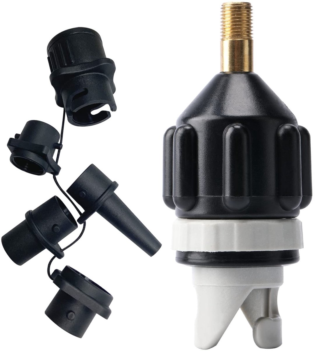 Elzusha- SUP-pompadapter opblaasbaar - kajak-adapter - peddelventieladapter - kano - opblaasbare boot - rubber/koper 10 x 14 x 3,5 cm - Opblaasadapter