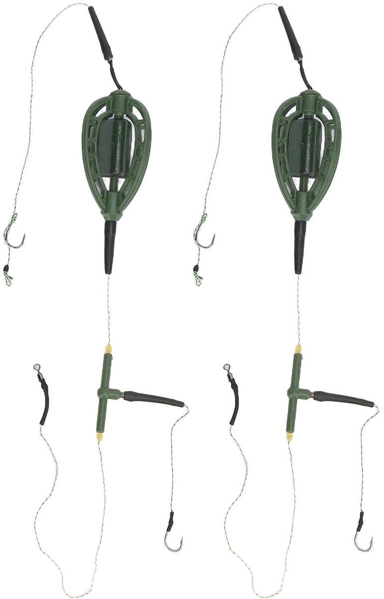 Elzusha - Carp Fishing Bait Cage Feeder met Haak Rig