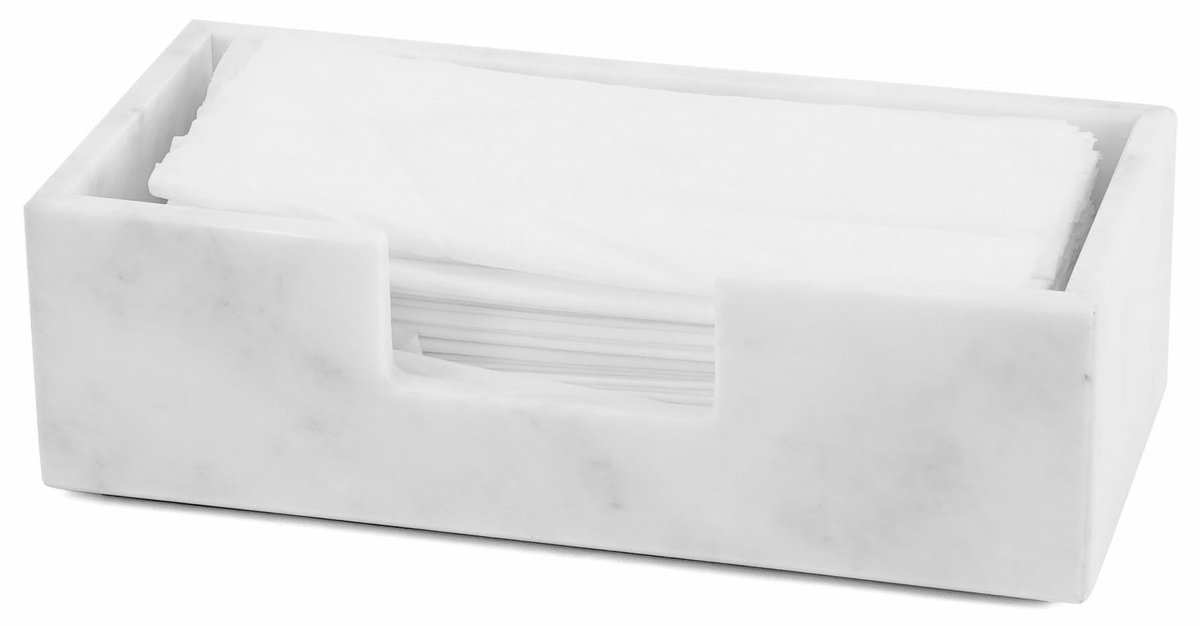Elzusha - Marmeren Tissuehouder Box 10 Inch - Luxe Papieren Tissuehouder voor Badkamer en Kantoor