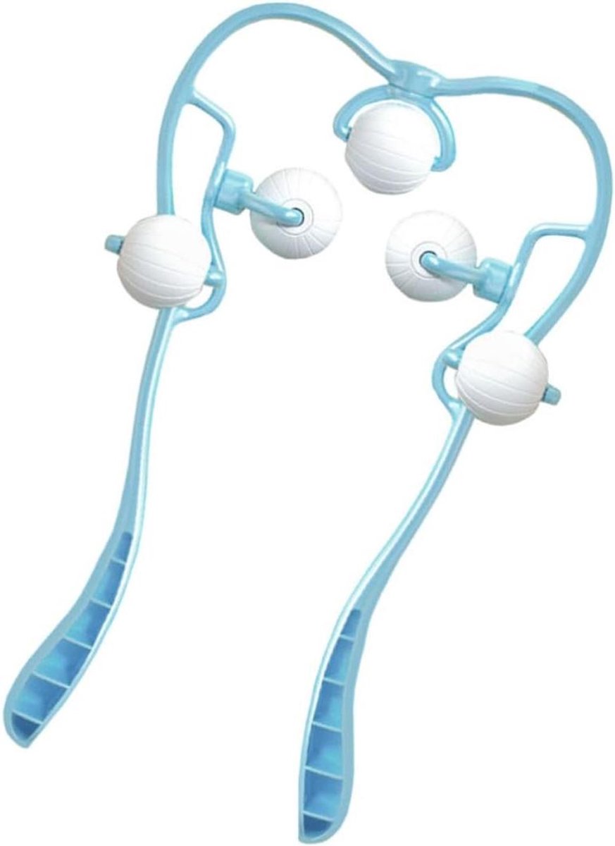 Nekmassageapparaat - Spierroller - Verlicht Nekpijn - Drukpunt Stimulatie - 35 x 17 cm - Hemelsblauw