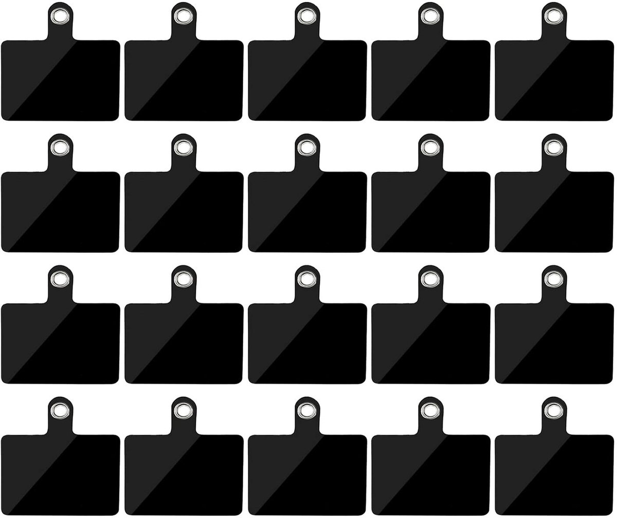 Elzusha - 20 Stuks Mobiele Telefoon Lanyard Tether Tabs met Metalen Ring