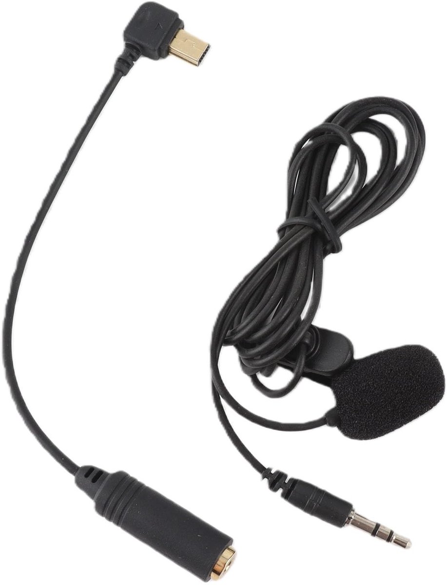 Elzusha - Externe Clip-on Microfoon met Adapterkabel voor Actiecamera