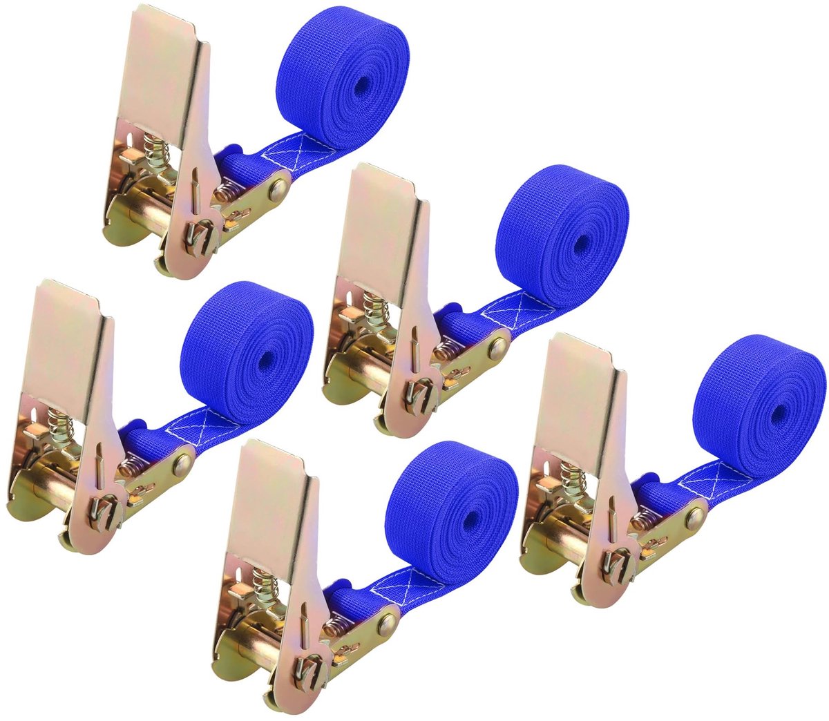 Elzusha - Set van 5 Klemstraps 25mm x 2m voor Vrachtwagens en Auto's