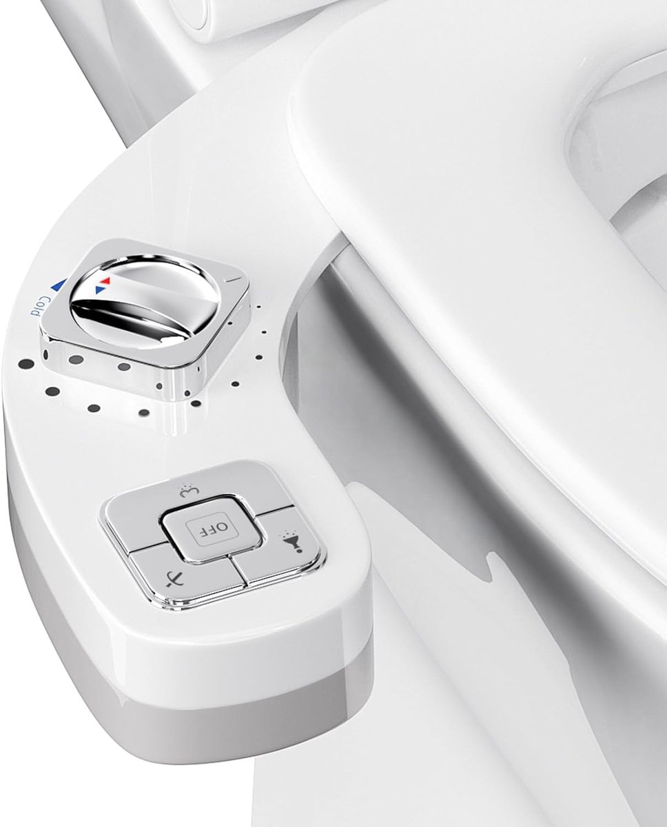 Bidet Toilet Set met Dubbele Uittrekbare Douches, Zelfreinigend en Instelbare Waterdruk voor Comfortabel Gebruik