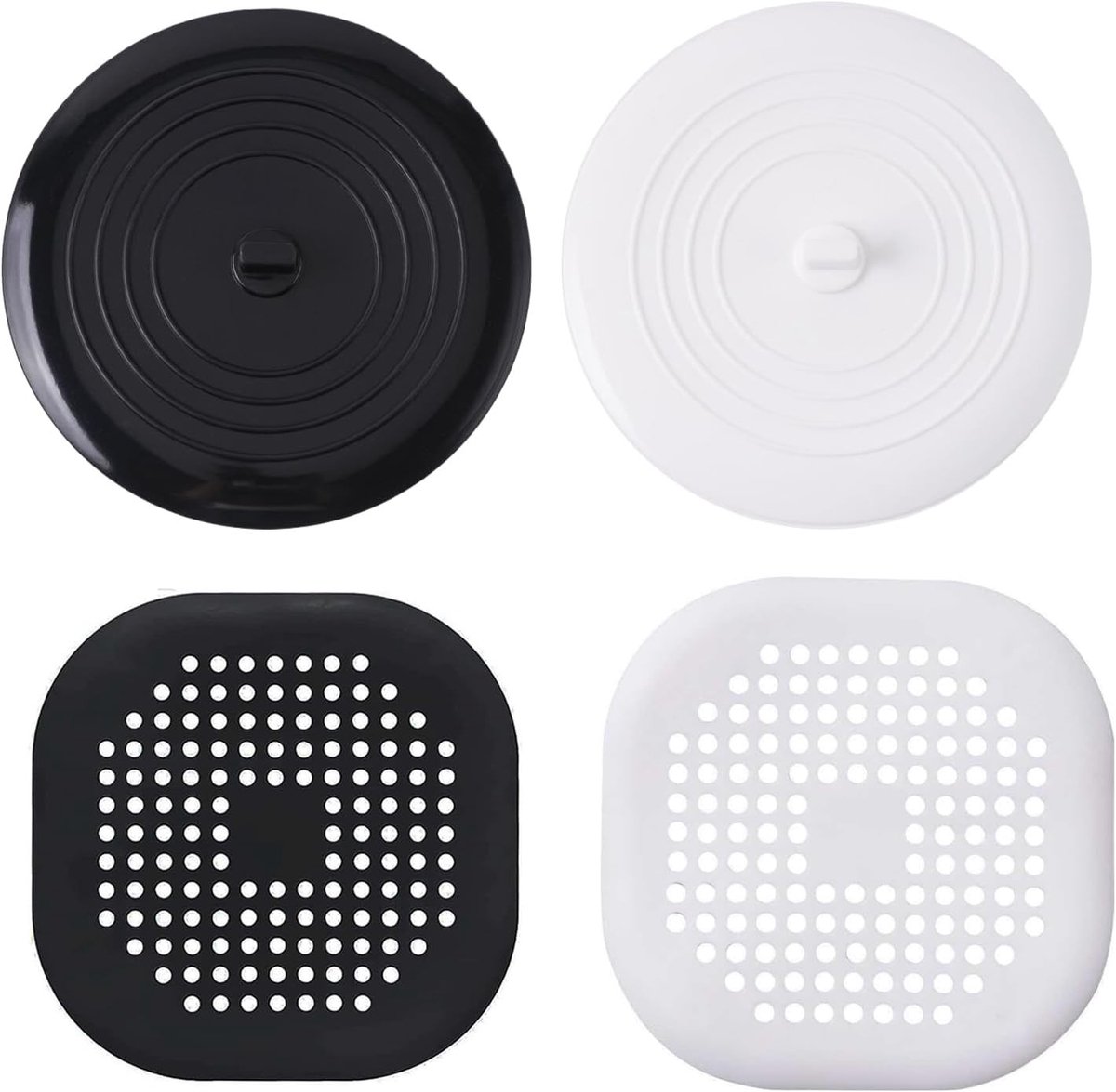 Siliconen Afvoerpluggen en Cribri Filters voor Universele Rubber Stoppen in Keuken en Badkamer, Geurverwijdering en Afvoeraccessoires