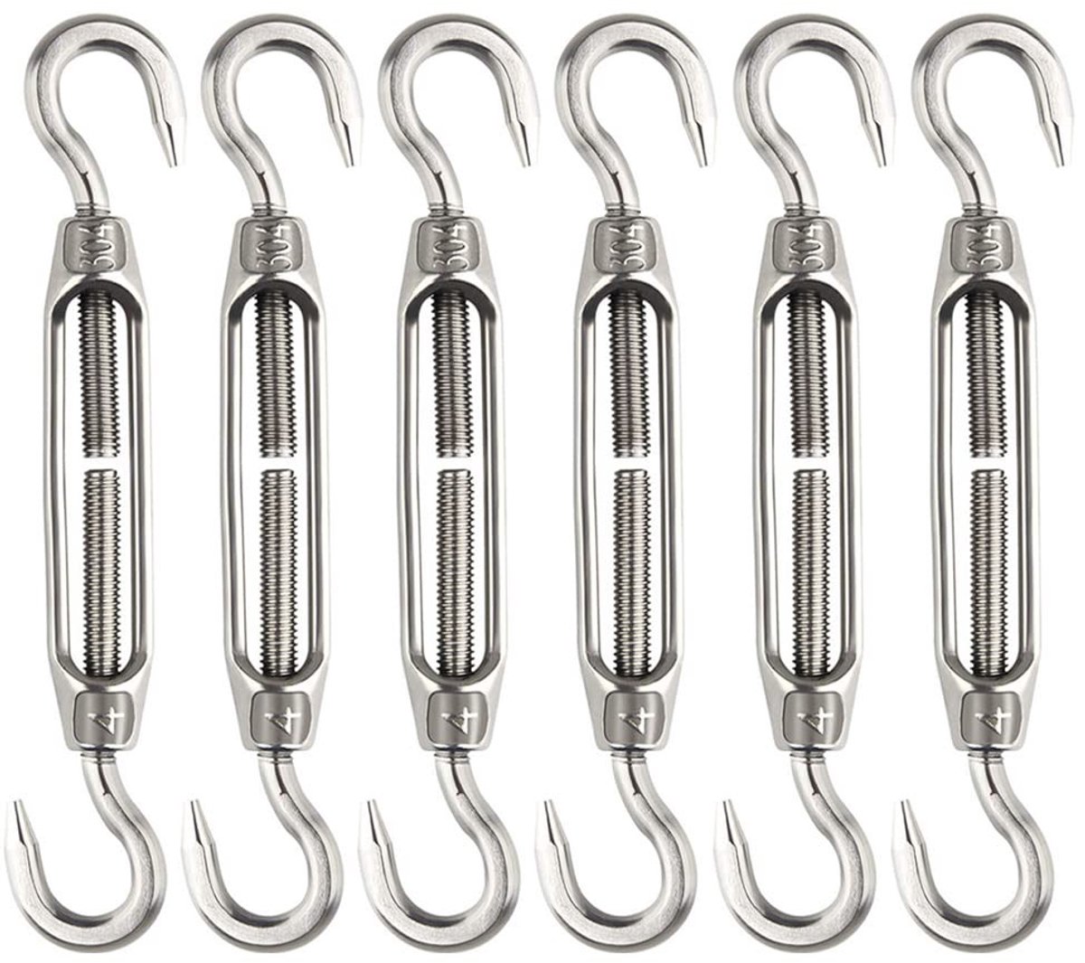 Elzusha - Set van 6 RVS Kabelspanners voor Touw