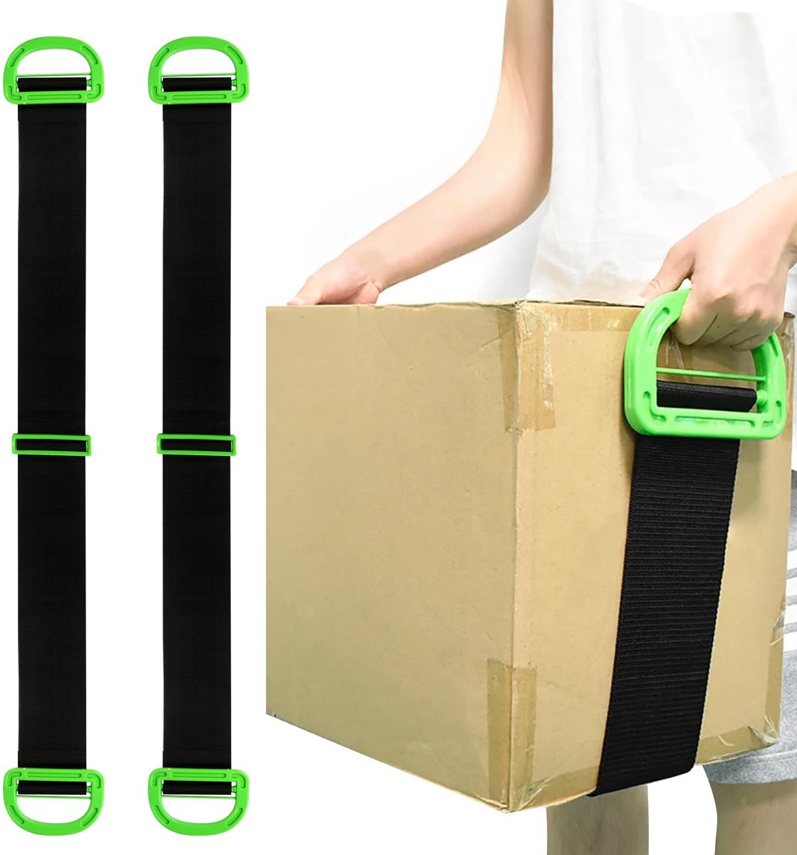 Elzusha - 2 stuks verstelbare transportriemen - Verhuizing tot 100 kg