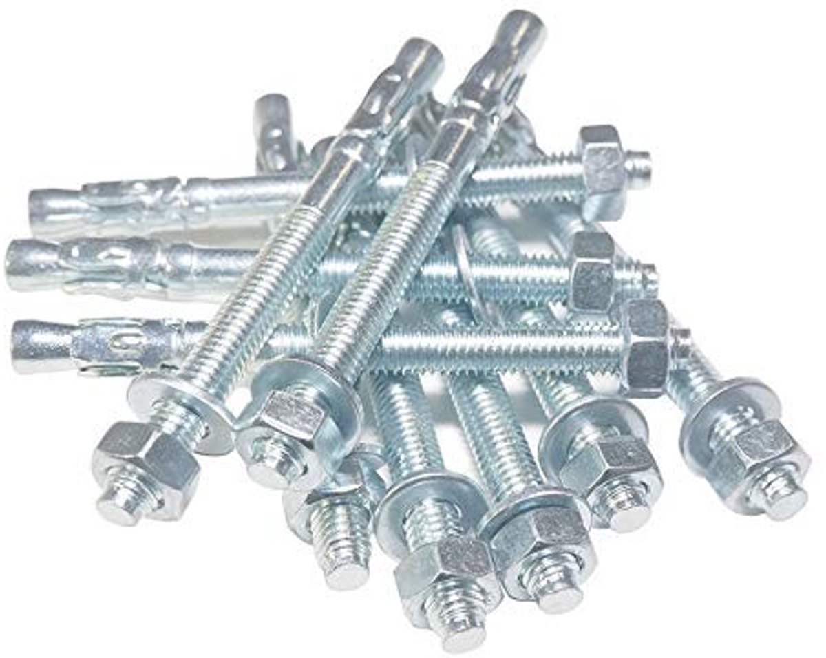 Elzusha - 5 Stuks M8 Heavy Duty Ankers 110 mm Gegalvaniseerd