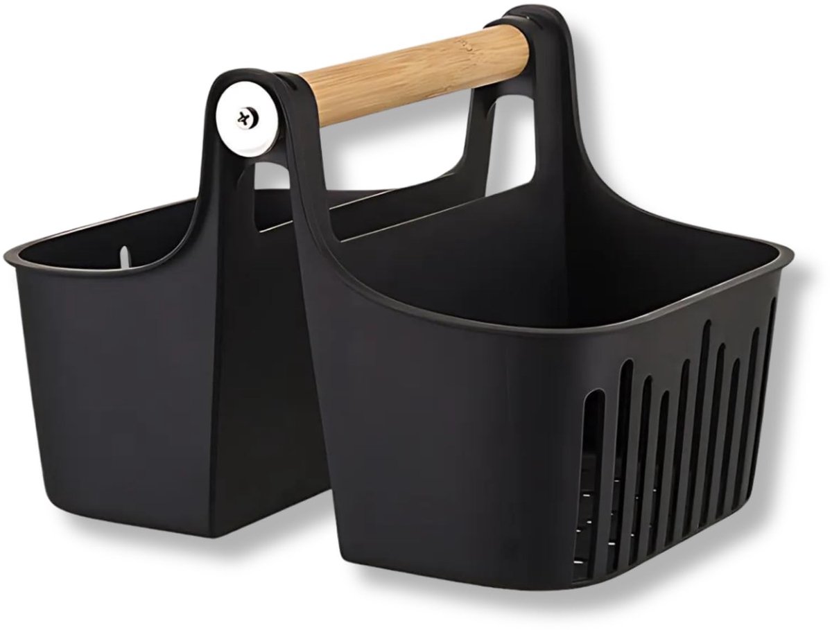 Elzusha - Draagbare Organizer met Bamboe Handvat voor Toiletten en Make-up