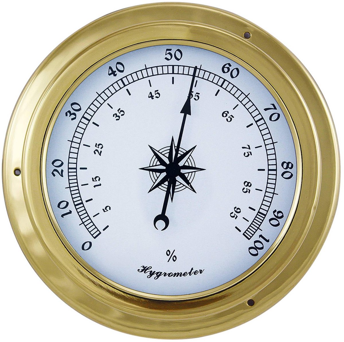 Elzusha - Grote Messing Hygrometer voor Nautische Decoratie in Vintage Stijl