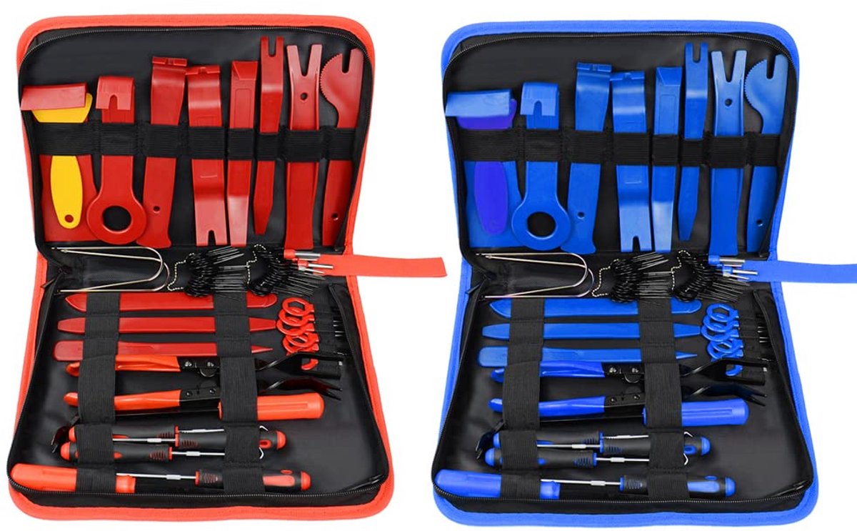 Elzusha - 38-delige Auto Verwijder Tools Set - Rood en Blauw