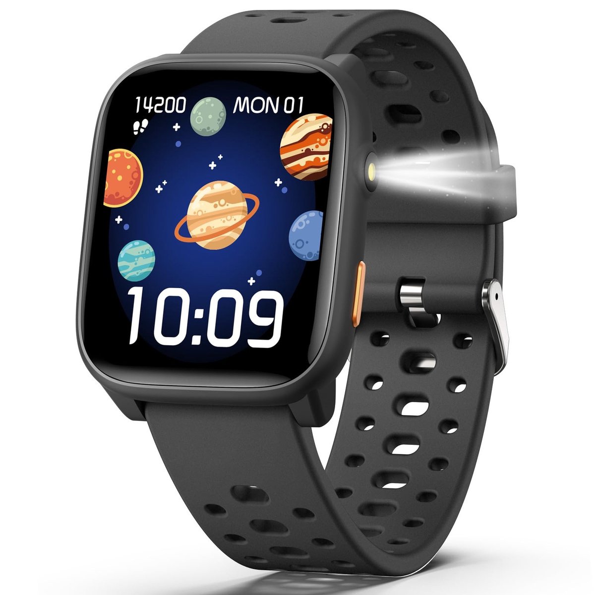 Elzusha - Kids Smart Watch met Puzzelspellen - Hartslagmonitor, Slaapmonitor, Alarm en Pedometer