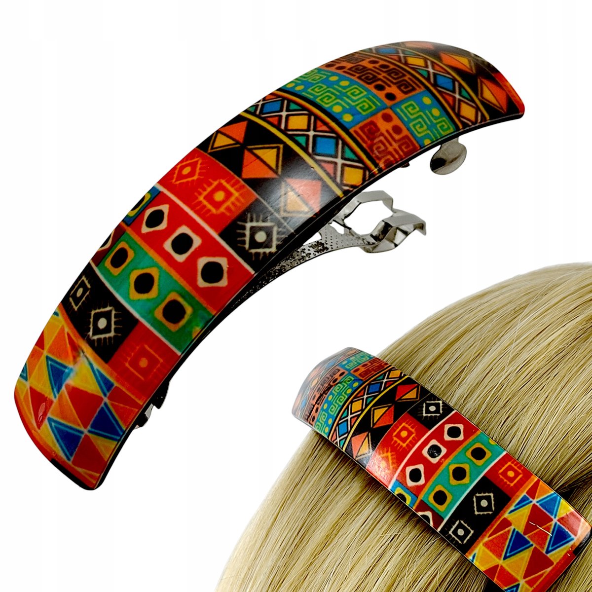 Peru-stijl Haarclip - Kleurrijk met Automatische Sluiting