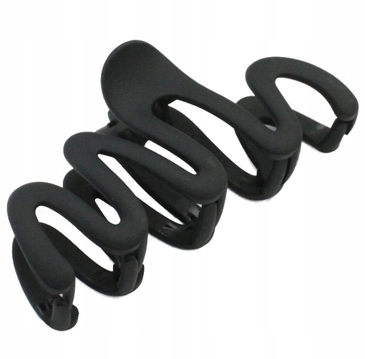 Grote Mat Zwarte Haarclip 10 cm Golvend