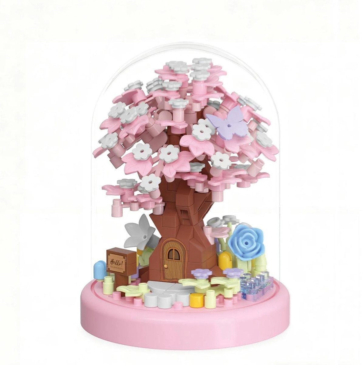casalora - Mini Bouwspeelgoed - Bouwpakketten volwassenen - Bouwpakket kinderen - Boomhut Serie Collection - Botanical Bloemen - Bouwsets - Niet geschikt voor LEGO - Lentekers - Decoratie voor Huis, Cadeau, Kerst, Oudjaar, Nieuwjaar
