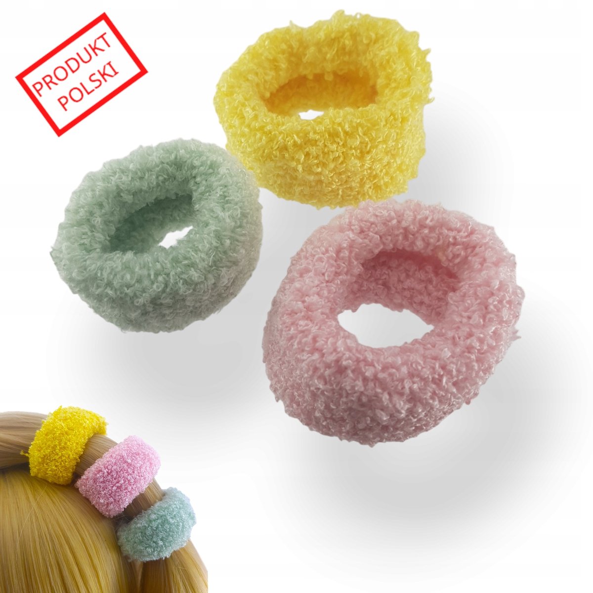 Set van 3 Kleurrijke Haar Scrunchies - Zacht en Rekbaar
