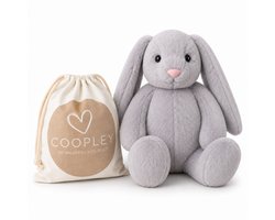 Verzwaringsknuffel 2Kg - Verzwaarde Knuffel - Knuffie Konijn - Weighted Stuffed Animal - Sensorisch Speelgoed - Voor Kinderen En Volwassenen - Met Canvas Opbergtas