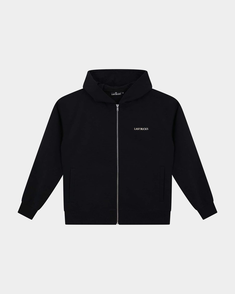 Last Bucks - Capital Zip Hoodie - Heren Vest - Zwart - Maat M - Oversized