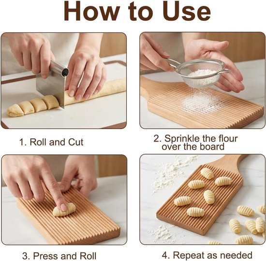 Gnocchi en Pasta Maker met Accessoires voor het Maken van Vers Gnocchi, Spätzle en Fusilli — afbeelding 3