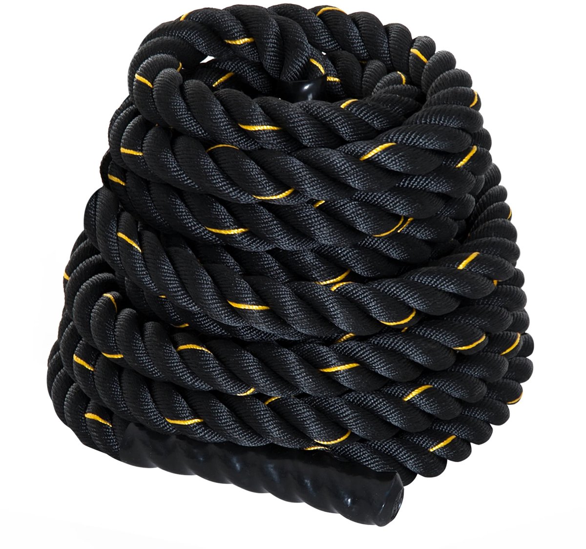Atlasyx krachttraining - Battle rope - Fitness touw - Sport touw - Gym touw - 100% Polyester - 3,8cm Diameter - 9 m Lengte - Zwart