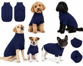 Luxe Gebreide Hondentrui met Col Navy Blauw – Warm & Comfortabel middelgrote Honden