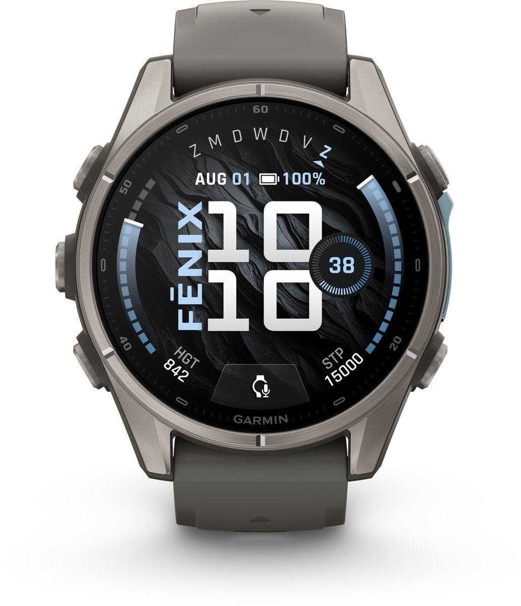 Garmin fēnix 9 - 43 mm - Multisport GPS Smartwatch - AMOLED-scherm - Titanium afwerking - Batterijduur tot 10 dagen