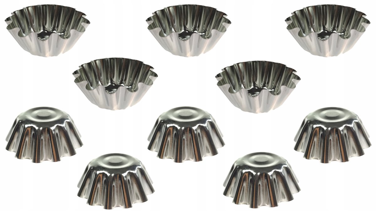 10x Muffinvormpjes - Diameter 8,5 cm - Metaal