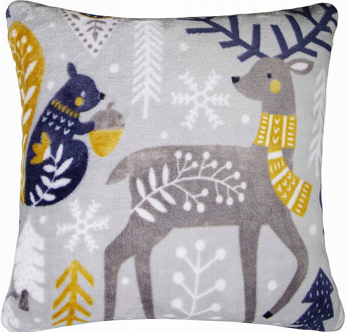 Decoratieve Kussenhoes Kerst Rendier 40x40cm - Winterse Dieren