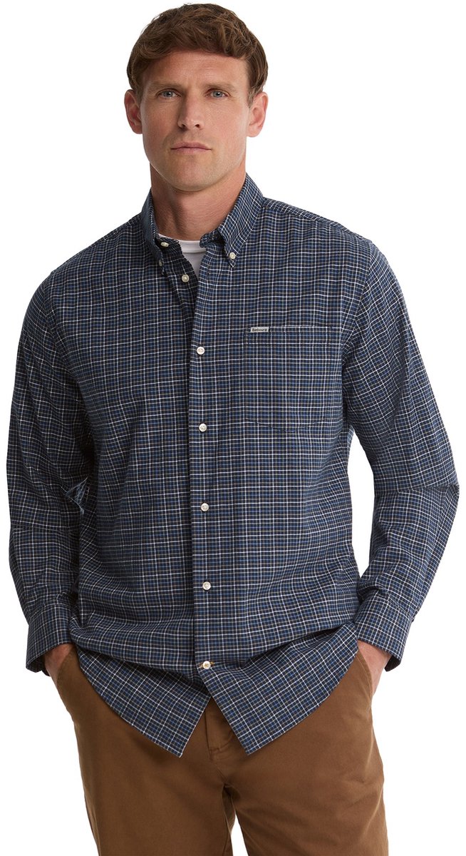 Barbour casual overhemd blauw