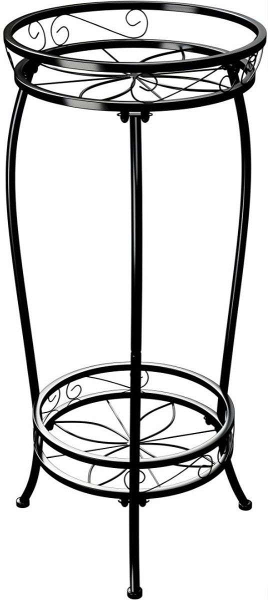 KIRA® Plantenrek - Decoratieve Plantenstandaard - Plantenstandaard Binnen - Zwart - 32cm x 32cm x 69cm