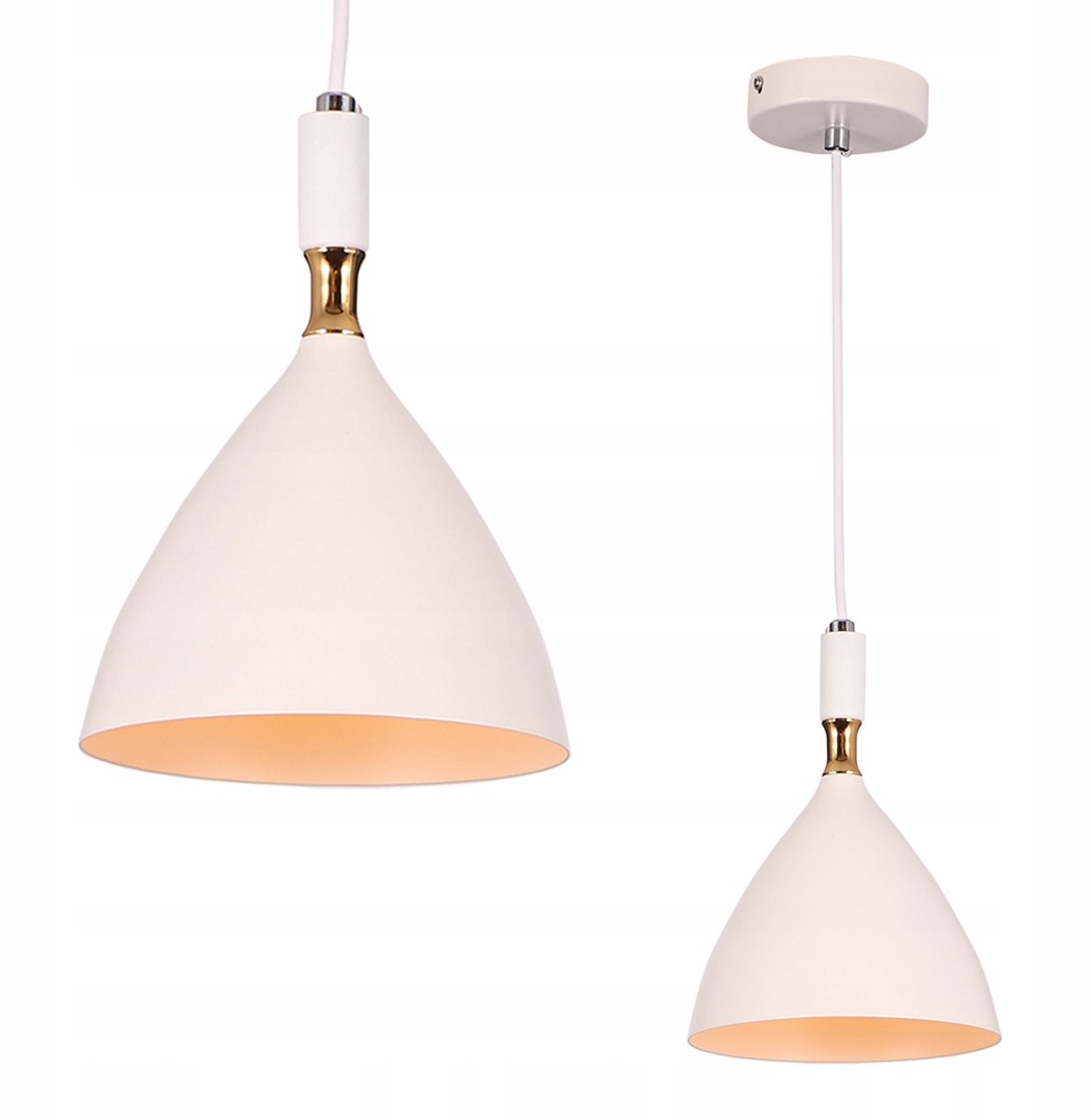 OTTO Hanglamp Wit/Goud - Stijlvolle Sfeerverlichting met E27 fitting