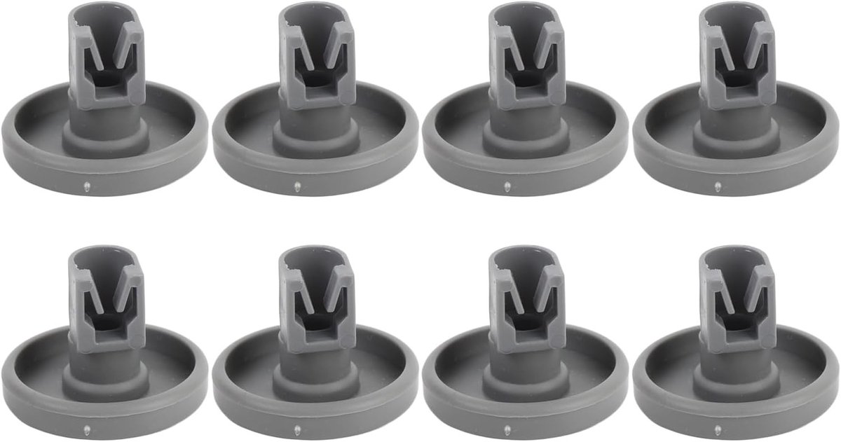 Set van 8 Vervangingswielen voor Afwasmachine, Duurzaam en Gemakkelijk te Vervangen, Geschikt voor Diverse Afwasmachines, ABS Materiaal, Perfecte Pasvorm en Functionaliteit