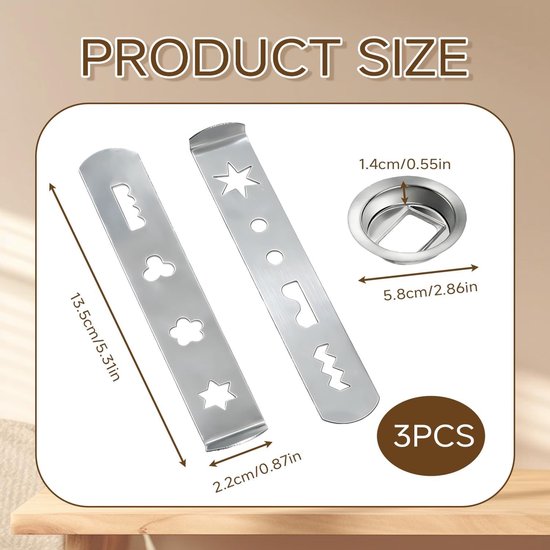 Pastry Moulds en Accessoires voor de Keuken, Geschikt voor Kerst, Diverse Vormen en Compatibel met Keukenmachines — afbeelding 5