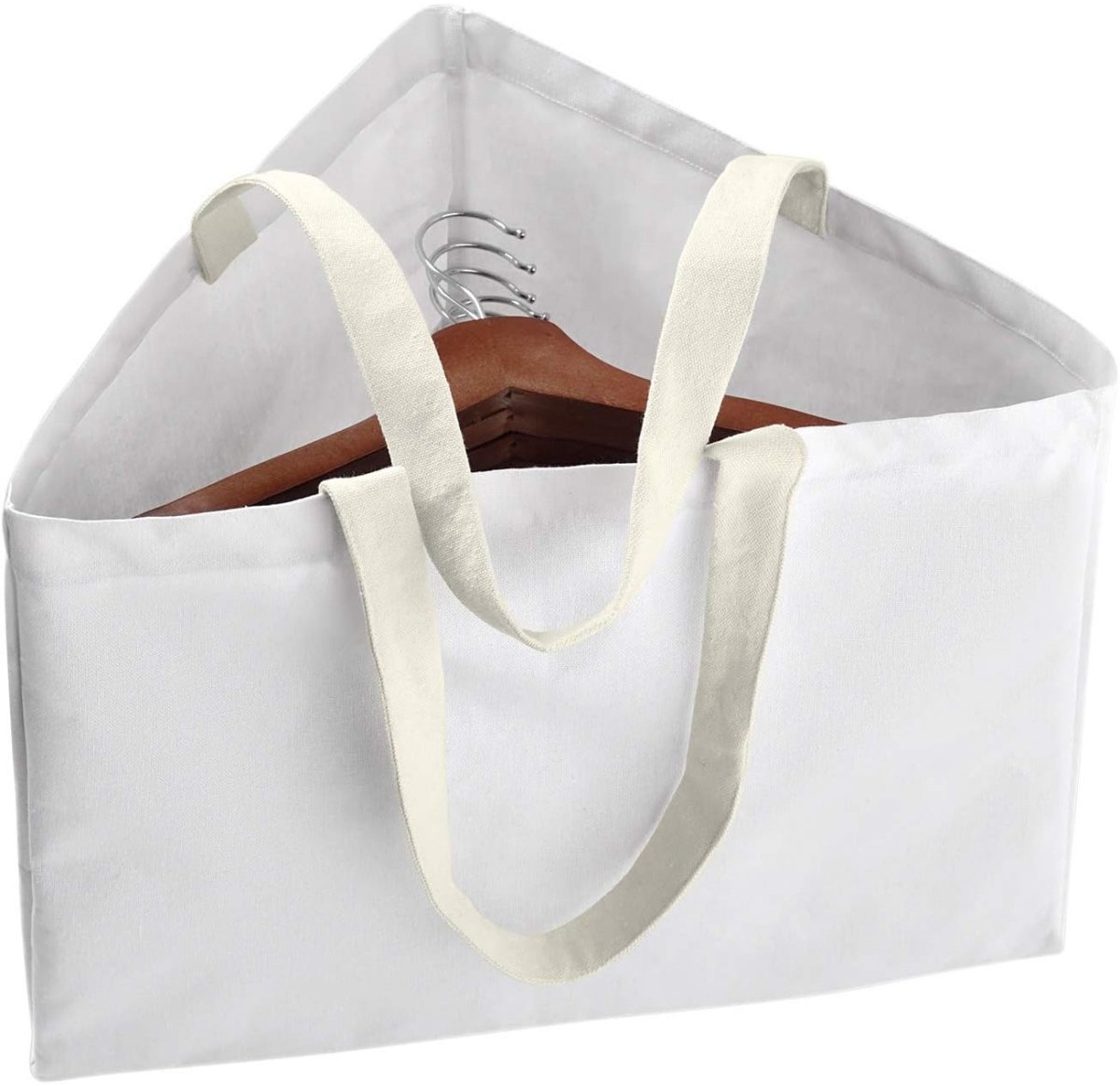 longziming - Kledinghanger Opbergtas – Organizer voor Kledinghangers en Broekhangers – Driehoekige Opbergzak – Ruimtebesparend – Voor Kledingkast – 1 Stuk