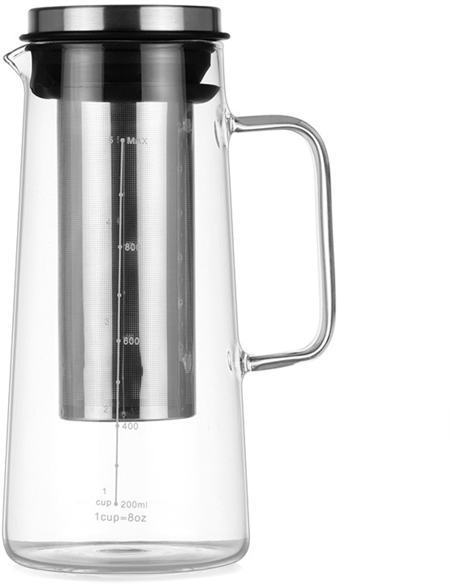 1000ML Glazen Cold Brew Koffiezetapparaat met Handvat