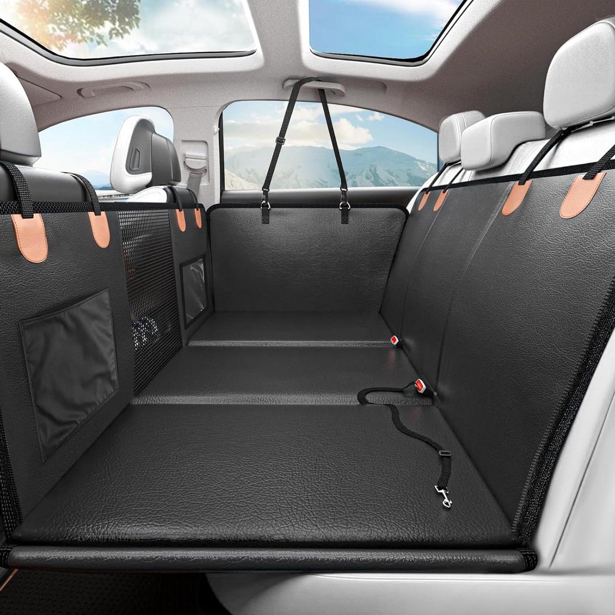 Honden Autodeken - Autostoelhoes - Veilig Reizen - Waterdicht & Krasbestendig - 132 x 63 cm - Zwart