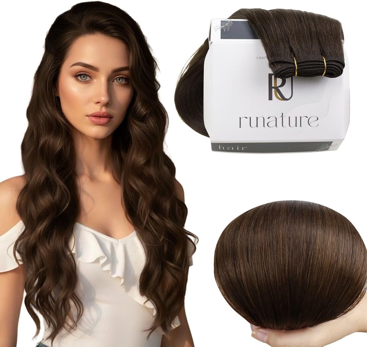 Haarverlenging Bruin 60 cm 100 g Glad, Perfect voor Volumineus en Stijlvol Haar