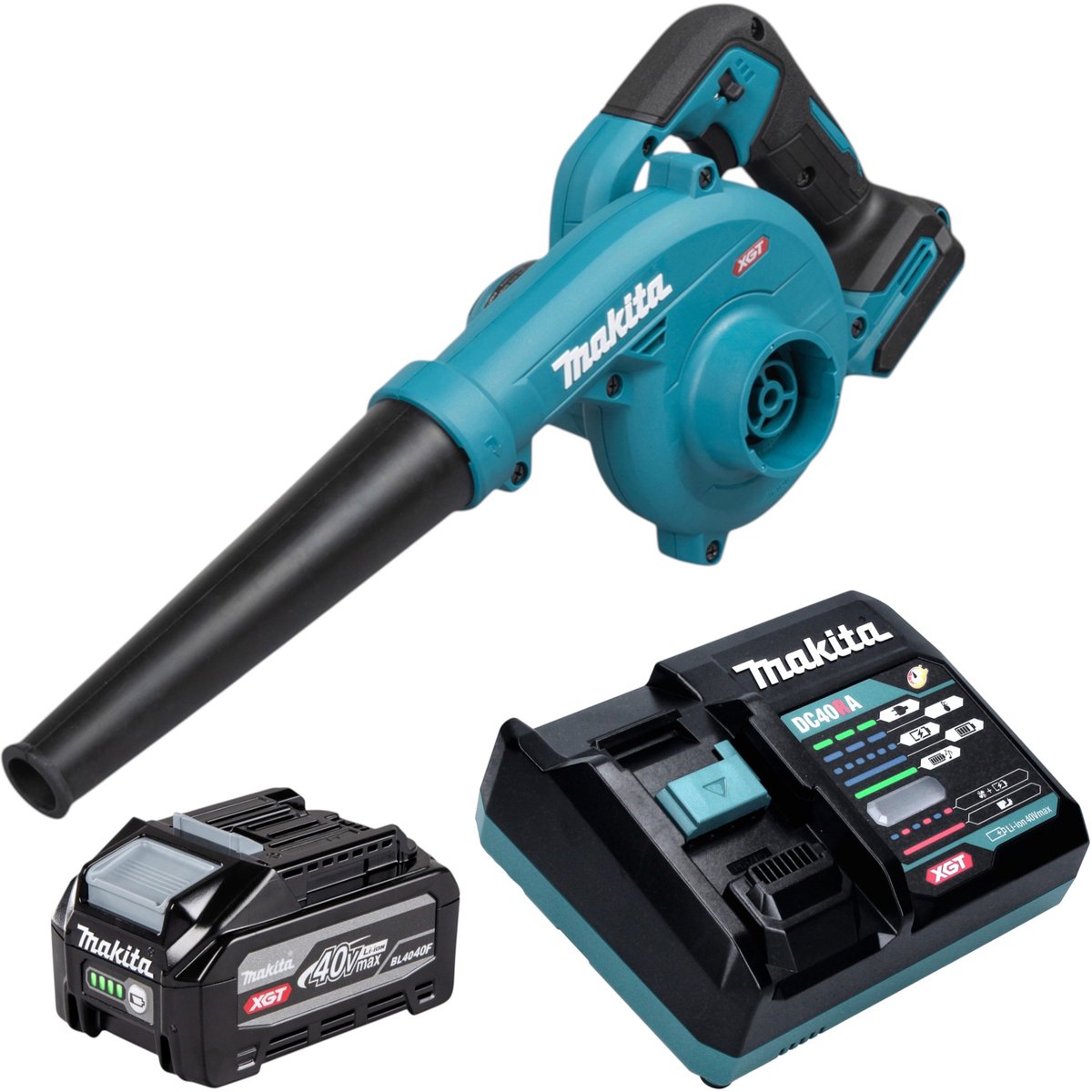 Makita UB 002 GU101 accu-bladblazer 40 V max. + 1x accu 4,0 Ah + oplader