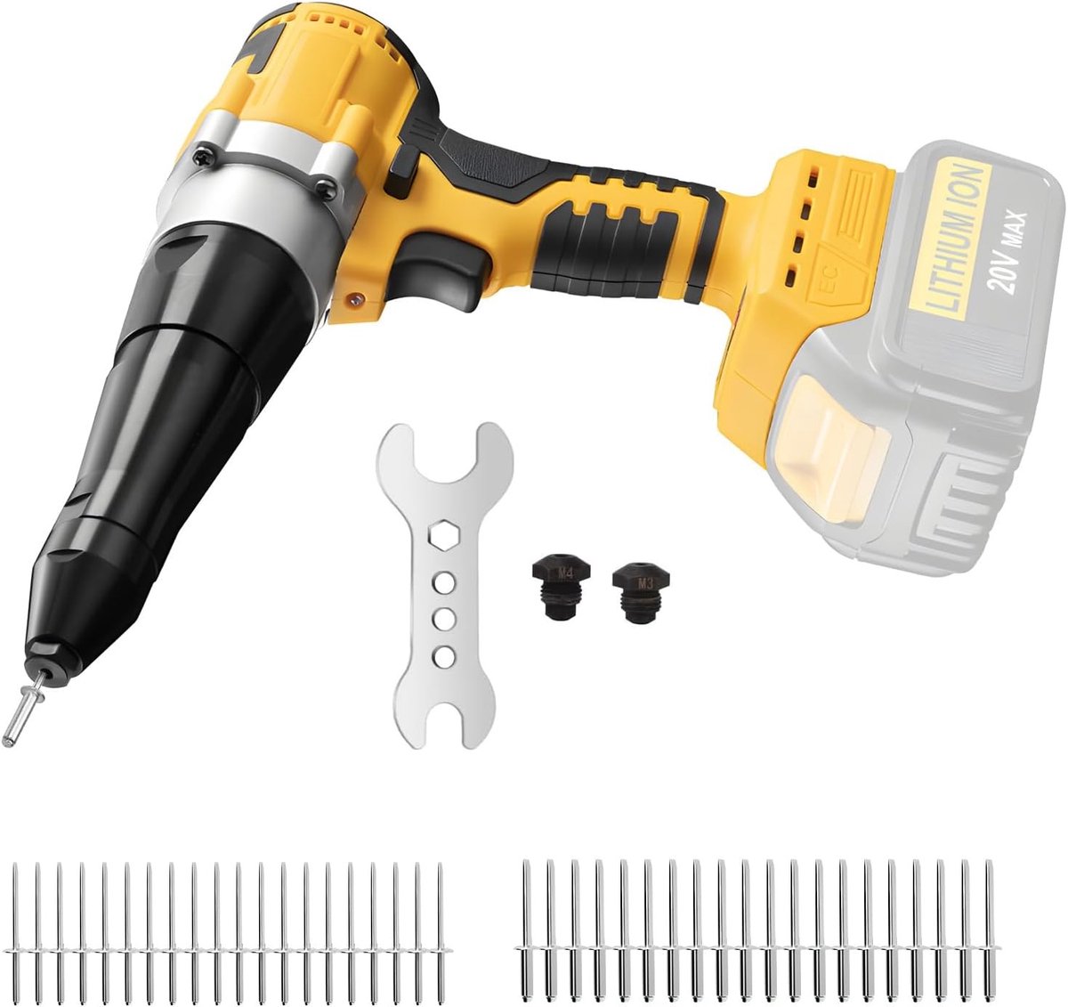Automatische Popnageltang met LED-verlichting voor 3.2/4 mm Rivets - Elektrisch Handgereedschap voor Efficiënt Bevestigen en Verbinden