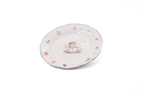 24-delig Kerstservies - Porselein - 6 Personen - 3 Kleuren - Dinerborden, Ontbijtborden, Dessertborden & Kommen - Kerst Thema — afbeelding 3
