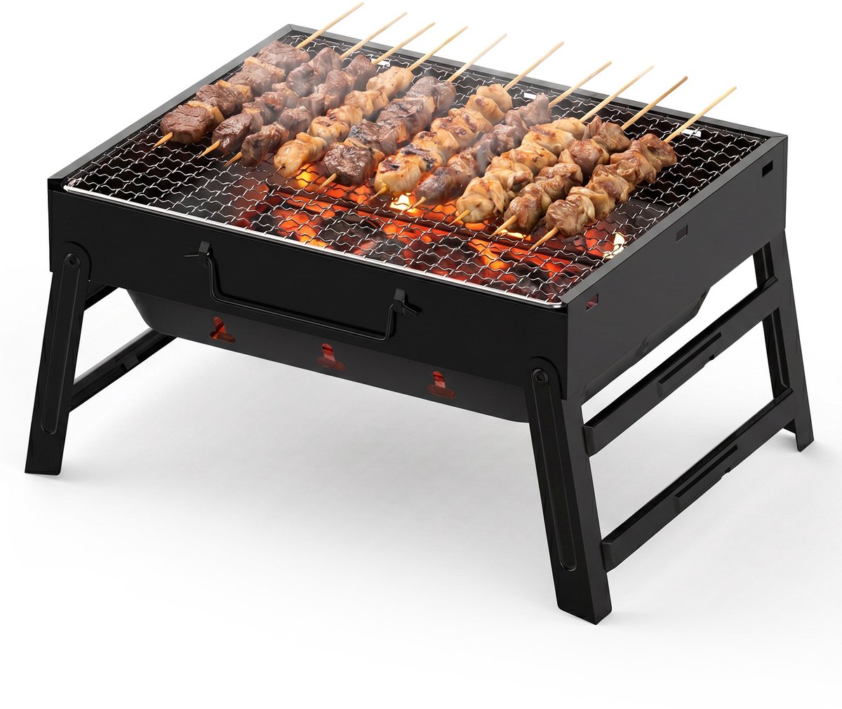 Arvioo - Vouwbare houtskool barbecue - 35cm - draagbaar - voor 2‑3 personen