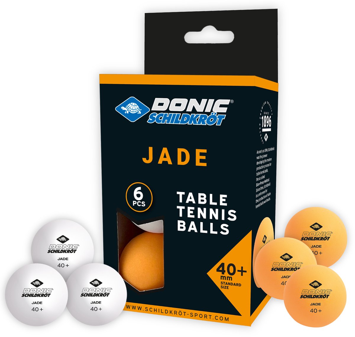 Donic Schildkröt Tafeltennisballen Jade 6 Stuks Wi/or