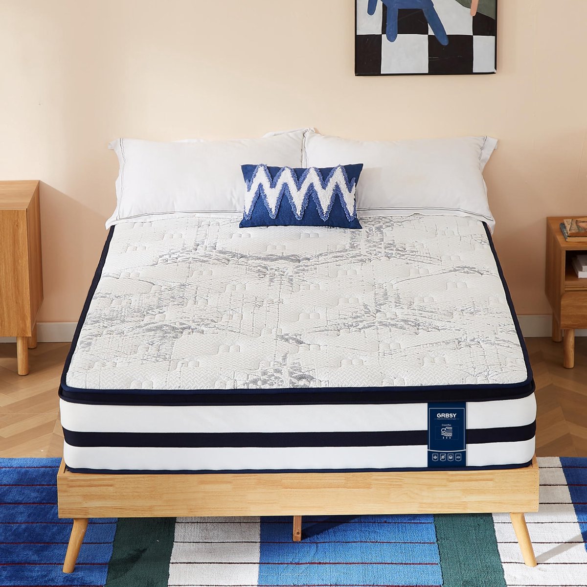 Grbsy Matras 140x190, 30 cm Hybride Pocketveren & Gel-Memoryfoam H3/H4 - ShopVlot