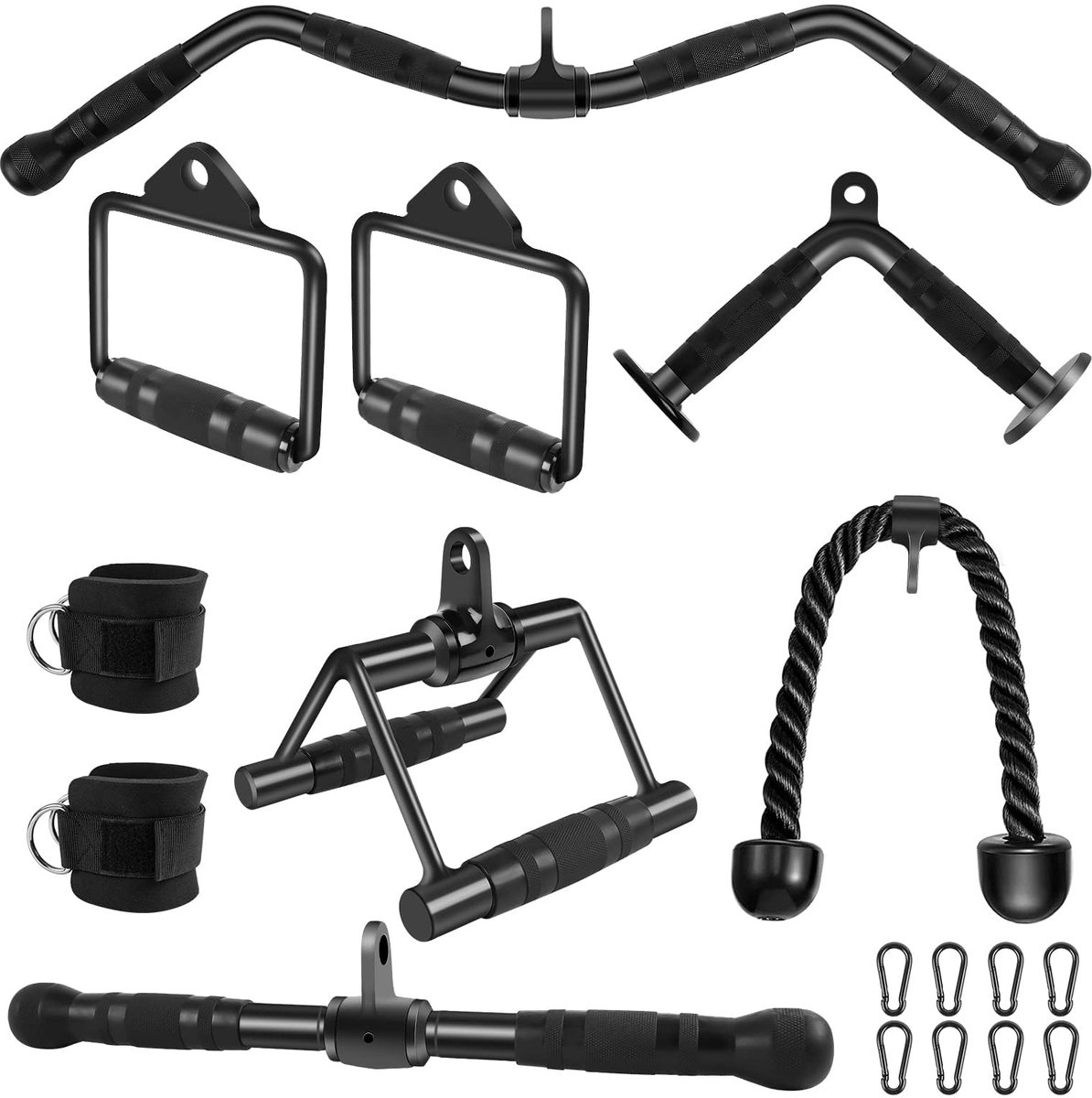 ALABX Gym Kabel Bijlagen Set - LAT Pulldown Accessoires Gewichtstraining Katrol Systeem voor Thuis Gym, Arm, Biceps - ShopVlot
